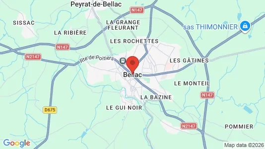 Lokaler til leje i Bellac - Foto fra Google Street View