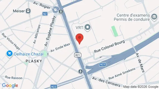 Office spaces for rent i Brussels Schaarbeek - kort over placeringen
