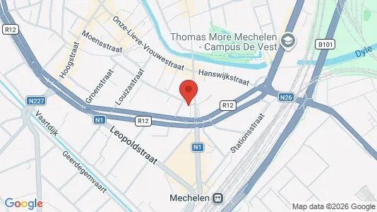 Büros zur Miete i Mechelen - kort over placeringen