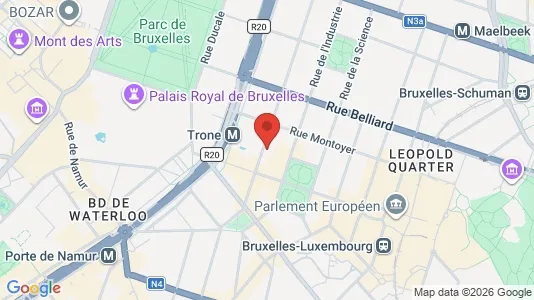 Kontorer til leie i Stad Brussel - kort over placeringen