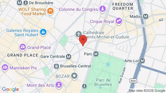 Office spaces for rent i Stad Brussel - kort over placeringen