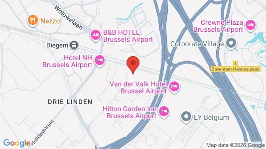 Office spaces for rent i Machelen - kort over placeringen