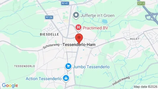 Varastot Vuokrattavana i Tessenderlo - Kuva Google Street Viewstä