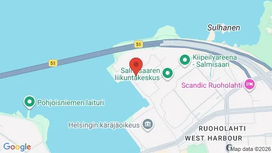 Kontorslokaler för uthyrning i Helsingfors Södra - kort over placeringen