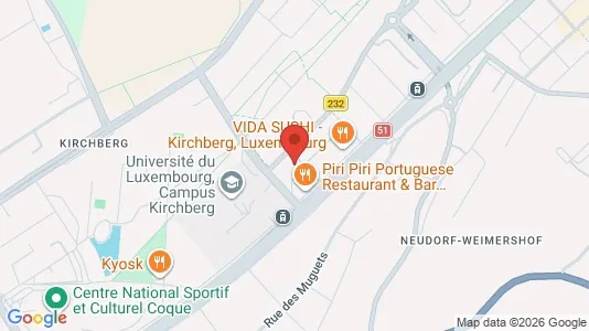 Office spaces for rent i Luxembourg - kort over placeringen