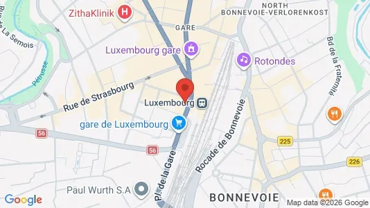 Lokale biurowe Do wynajęcia i Luksemburg - kort over placeringen
