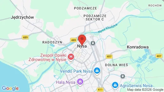 Lokaler til leje i Nyski - Foto fra Google Street View