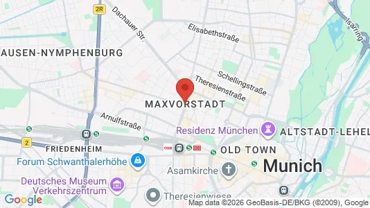 Büros zur Miete i München Maxvorstadt - kort over placeringen