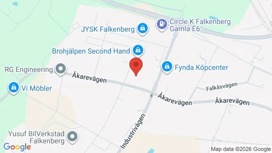 Magazijnen te huur i Falkenberg - Foto uit Google Street View