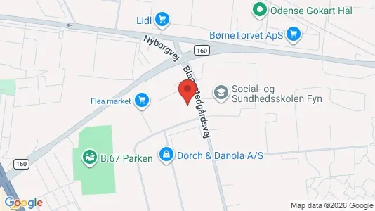 Varastot Vuokrattavana i Odense SØ - Kuva Google Street Viewstä