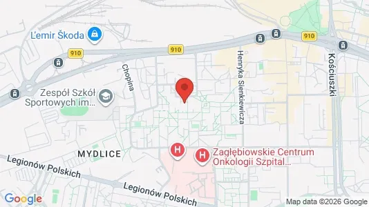 Lokaler til leje i Dąbrowa górnicza - kort over placeringen