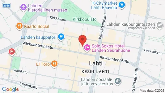 Kontorlokaler til leje i Lahti - kort over placeringen