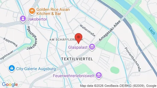Kontorslokaler för uthyrning i Augsburg – Foto från Google Street View