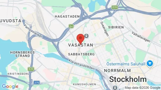 Kantorruimte te huur i Vasastan - kort over placeringen