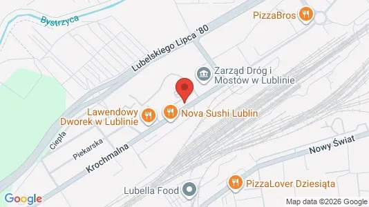 Commercial properties for rent i Lublin - kort over placeringen