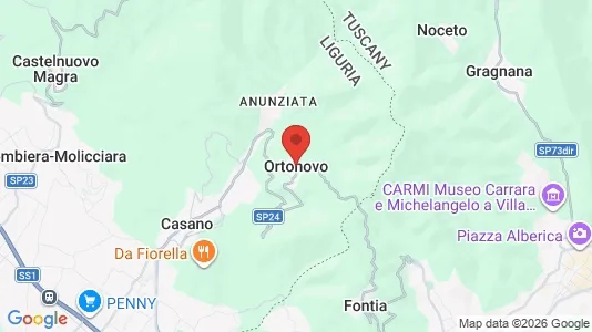 Ladenlokale zur Miete i Ortonovo – Foto von Google Street View