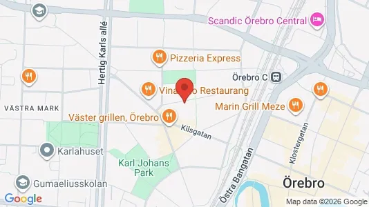 Commercial properties for rent i Örebro - kort over placeringen