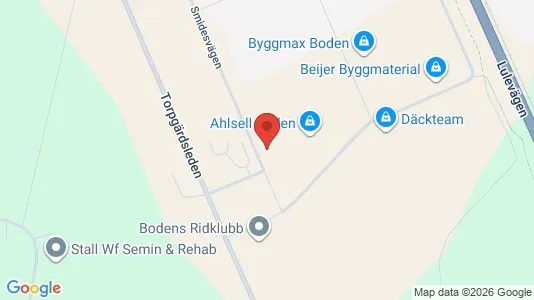Værkstedslokaler til leje i Boden - Foto fra Google Street View
