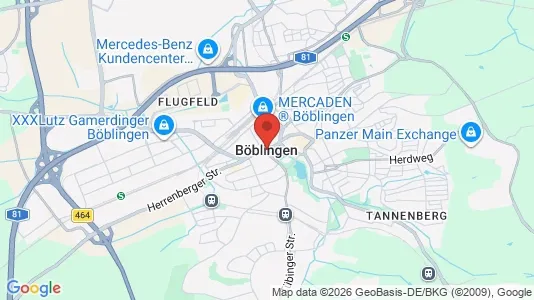 Liikekiinteistöt Vuokrattavana i Böblingen - Kuva Google Street Viewstä