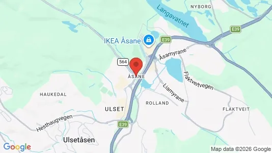 Kantorruimte te huur i Bergen Åsane - kort over placeringen