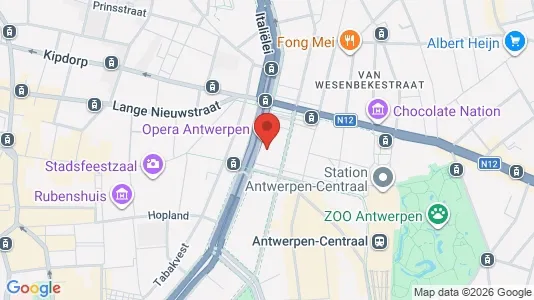 Coworking spaces zur Miete i Stad Antwerp - kort over placeringen