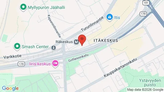 Kontorer til leie i Helsingfors Itäinen - kort over placeringen