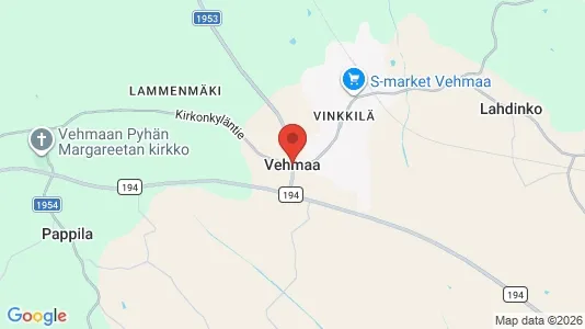 Lokaler til leie i Vehmaa - kort over placeringen
