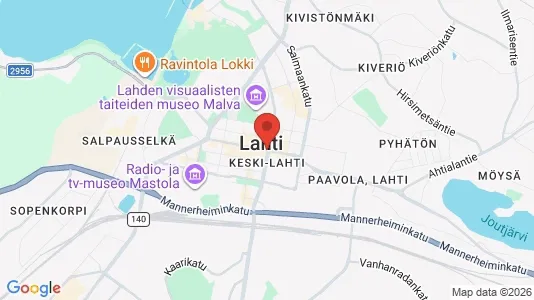 Lokaler til leje i Lahti - kort over placeringen