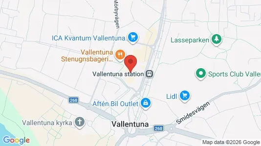 Kontorlokaler til leje i Vallentuna - kort over placeringen