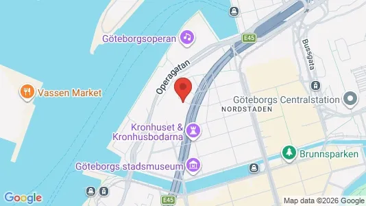 Kontorslokaler för uthyrning i Göteborg Centrum - kort over placeringen