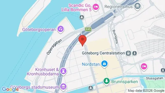 Kontorlokaler til leje i Gøteborg Centrum - kort over placeringen