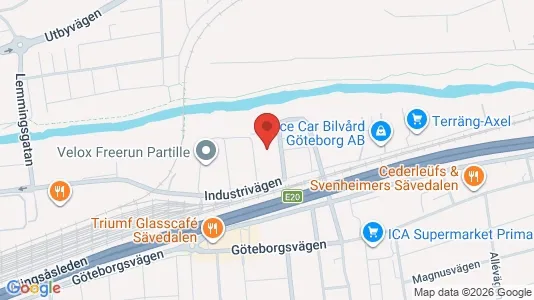 Værkstedslokaler til leje i Partille - Foto fra Google Street View