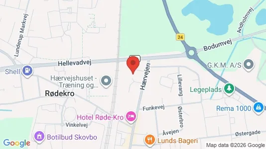 Liikekiinteistöt Vuokrattavana i Rødekro - Kuva Google Street Viewstä