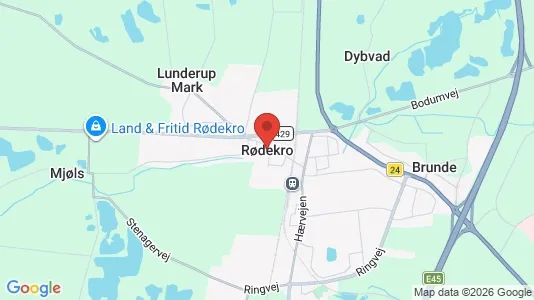 Liikekiinteistöt Vuokrattavana i Rødekro - Kuva Google Street Viewstä