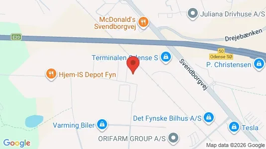 Varastot Vuokrattavana i Odense S - Kuva Google Street Viewstä