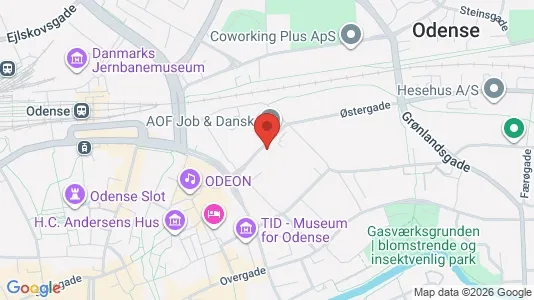 Büros zur Miete i Odense C – Foto von Google Street View