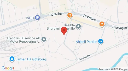 Lagerlokaler för uthyrning i Partille – Foto från Google Street View