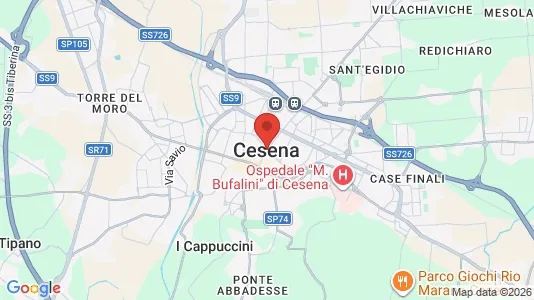Commercial properties for rent i Cesena - kort over placeringen