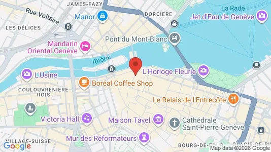 Kontorlokaler til leje i Geneve Centrum - kort over placeringen
