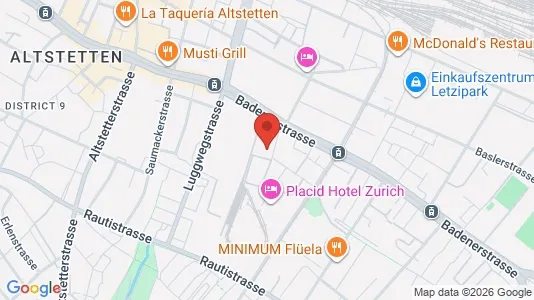 Büros zur Miete i Zürich Distrikt 9 - kort over placeringen