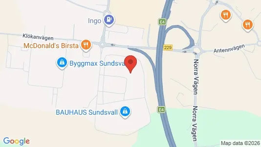 Gewerbeflächen zur Miete i Sundsvall - kort over placeringen