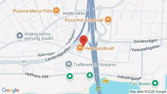 Lokaler til leie i Sundsvall - kort over placeringen