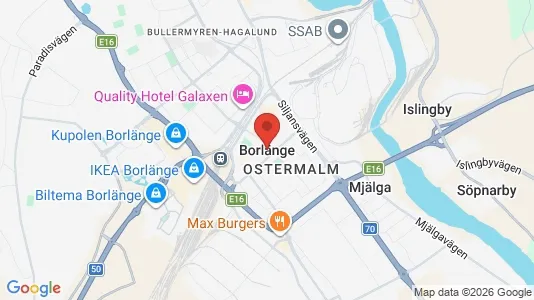 Varastot Vuokrattavana i Borlänge - Kuva Google Street Viewstä