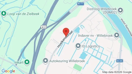Lagerlokaler til leje i Willebroek - kort over placeringen