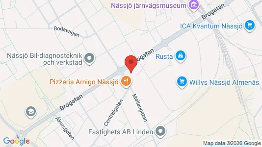 Varastot Vuokrattavana i Nässjö - Kuva Google Street Viewstä