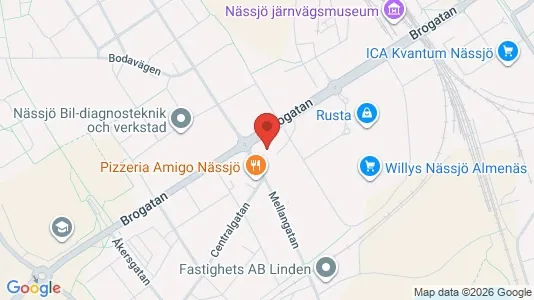 Varastot Vuokrattavana i Nässjö - Kuva Google Street Viewstä