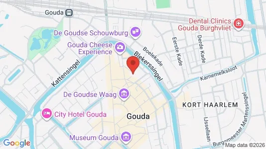 Lokaler til leje i Gouda - kort over placeringen