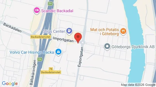 Kontorlokaler til leje i Gøteborg Ø - kort over placeringen