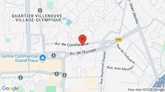 Kontorhoteller til leie i Grenoble - kort over placeringen