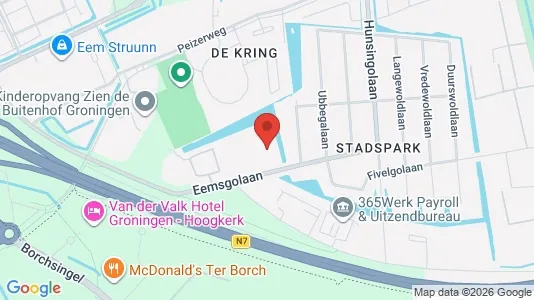 Kontorer til leie i Groningen - kort over placeringen